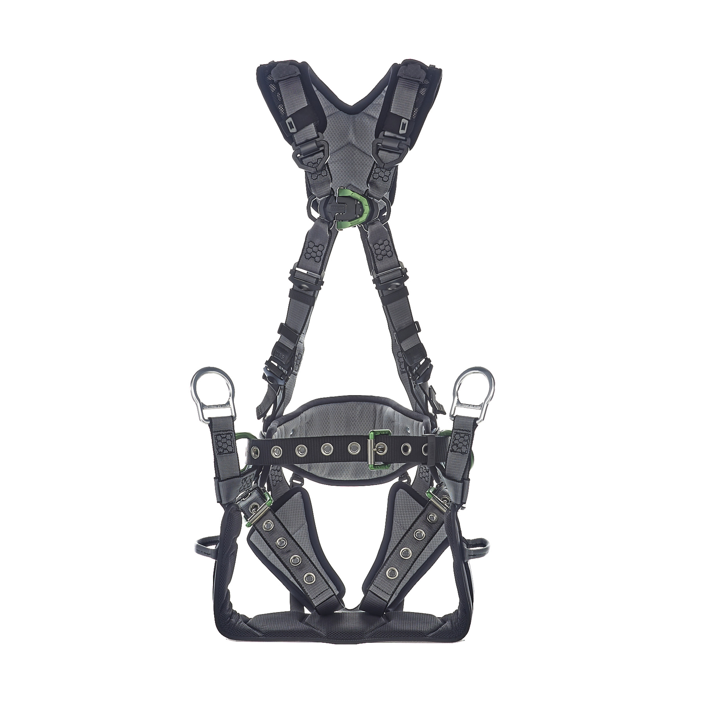V-FIT Tower Harness, Extra Large, Back, Chest & Hip D-Rings, Tongue Buckle Leg  and Belt Straps, Shoulder & Leg Padding